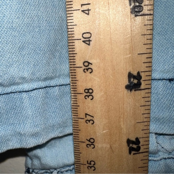 Vintage Two Twenty Cotton Denim Embroidered Open Front Top Size Large - Picture 14 of 16